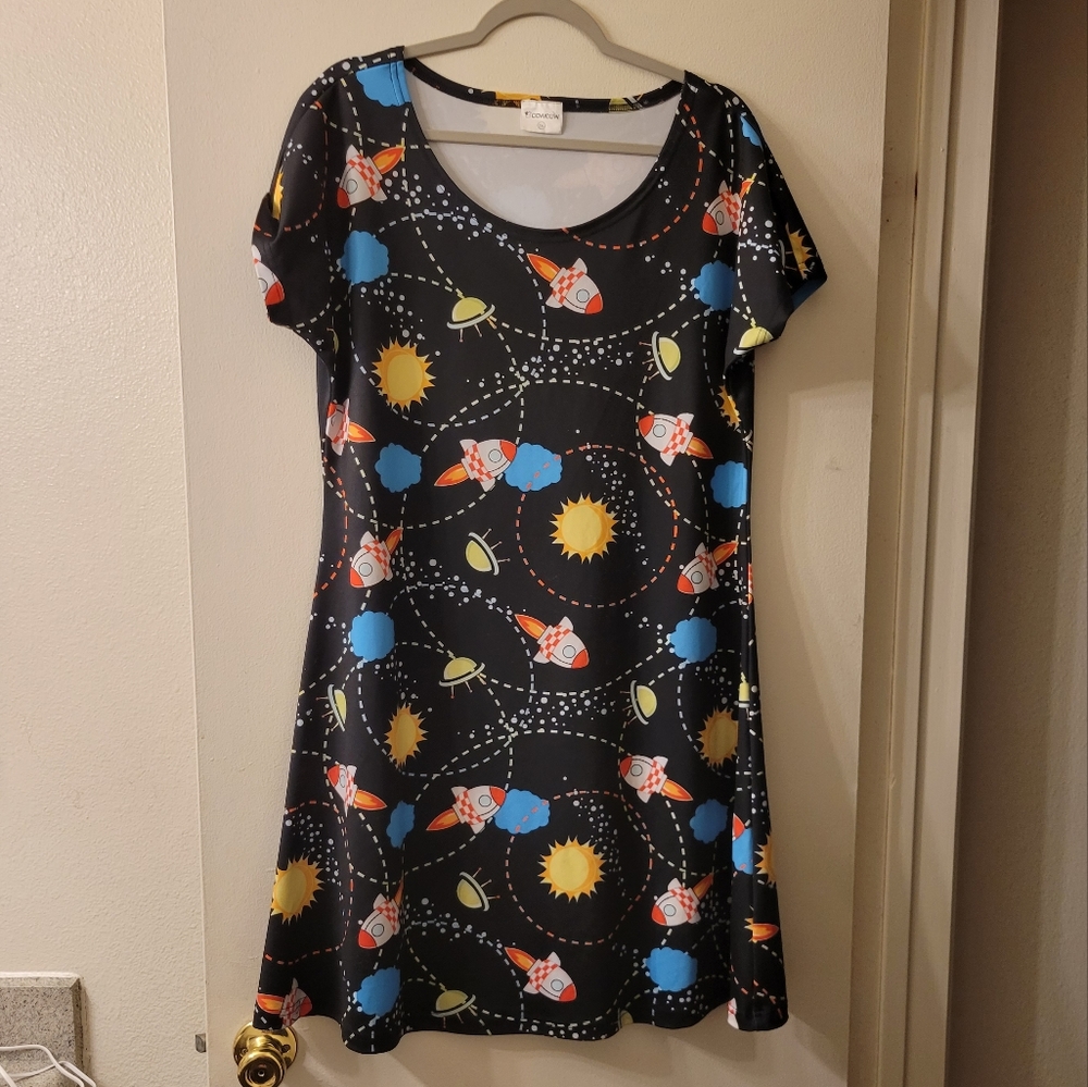 CowCow Space Print 3XL Dress